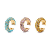 2020 New Fashion Pearl Ear Cuff Bohemia Stackable C Shaped CZ Rhinestone Small Earcuffs Clip Earrings for Women Wedding Jewelry