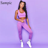 Sampic 2021 Sexy Casual Women Sport Tie dye Yellow Set Summer Tops And Bodycon Biker Pants Two Piece Sets Tracksuit Outfits