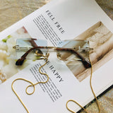 Fashion Rimless Sunglasses Women 2019 TOP QUALITY Trendy Small Rectangle Sun Glasses Summer Style UV Gold Brown Shades for men