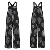Oversized Women Wide Leg Pants Celmia 2021 Summer Retro Jumpsuits Sleeveless Straps Overalls Female Casual Loose Solid Rompers