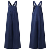 Oversized Women Wide Leg Pants Celmia 2021 Summer Retro Jumpsuits Sleeveless Straps Overalls Female Casual Loose Solid Rompers