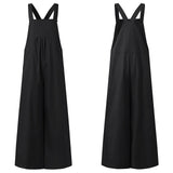 Oversized Women Wide Leg Pants Celmia 2021 Summer Retro Jumpsuits Sleeveless Straps Overalls Female Casual Loose Solid Rompers