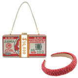 Luxury Design Women's Wedding Clutch Bag and Crystal Pearl Headband Elegant Party Purse and Handbag Banquet Evening Bag ZD2012