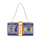 Luxury Design Women's Wedding Clutch Bag and Crystal Pearl Headband Elegant Party Purse and Handbag Banquet Evening Bag ZD2012