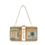 Luxury Design Women's Wedding Clutch Bag and Crystal Pearl Headband Elegant Party Purse and Handbag Banquet Evening Bag ZD2012