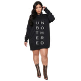 Spring Outfit Long Sleeve Plus Size Clothing for Women Mini Dress Loose Casual Hoodie Sweater Dress Wholesale Dropshipping
