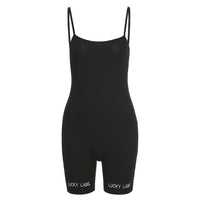 ArtSu Sexy Strappy Bodycon Romper Shorts Women Open Back Jumpsuit  Neon Green Orange Playsuit Club One Piece Outfits 61254