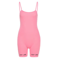 ArtSu Sexy Strappy Bodycon Romper Shorts Women Open Back Jumpsuit  Neon Green Orange Playsuit Club One Piece Outfits 61254