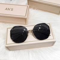 MS 2021 New Women Sunglasses Rimless UV400 Brand Designer High Quality Gradient Sun Glasses Female oculos With Box