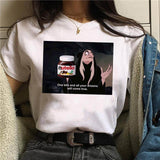2021 Nutella Print T Shirt Women 90s Harajuku Kawaii  Fashion T-shirt Graphic Cute Cartoon Tshirt Korean Style Top Tees Female