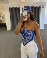 ANJAMANOR Cute Sexy Graphic Bandana Crop Top Women Clothing 2020 Summer Plus Size Women Off Shoulder Backless Tank Tops D13-AI10