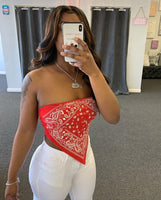 ANJAMANOR Cute Sexy Graphic Bandana Crop Top Women Clothing 2020 Summer Plus Size Women Off Shoulder Backless Tank Tops D13-AI10
