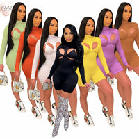 Sexy Jumpsuits and Rompers Club Birthday Outfits Hollow Out with Underwear Solid Bodycon One Piece Outfit Wholesale Dropshipping