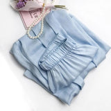 Wide leg pants  Silk pants Women Summer Trousers Wide Leg Loose Pants Ankle Length Pants Casual trouser Elastic Waist RZBY110