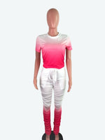 Tye Dye 2 Piece Set Stacked Pants Set for Women Woman Clothing Sexy Women Outfits Stacked Leggings Set Womens 2 Piece Outfit Set