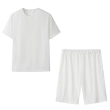 Fashing Solid Causal Two Piece Set Women Clothing Round Neck Long Sleeve T Shirt and Bodycon Biker Shorts Plus Size 2 Pcs Outfit