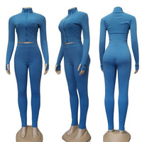 Coolhappy 2021 Lucky Tag Two Piece Women's Wear Sportswear Fitness Stretchy Crop Top Leggings Women's Matching Sportswear
