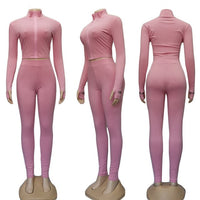 Coolhappy 2021 Lucky Tag Two Piece Women's Wear Sportswear Fitness Stretchy Crop Top Leggings Women's Matching Sportswear