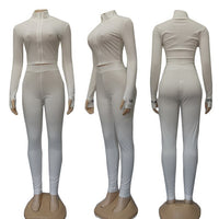Coolhappy 2021 Lucky Tag Two Piece Women's Wear Sportswear Fitness Stretchy Crop Top Leggings Women's Matching Sportswear