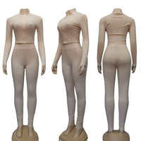 Coolhappy 2021 Lucky Tag Two Piece Women's Wear Sportswear Fitness Stretchy Crop Top Leggings Women's Matching Sportswear