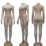 Coolhappy 2021 Lucky Tag Two Piece Women's Wear Sportswear Fitness Stretchy Crop Top Leggings Women's Matching Sportswear