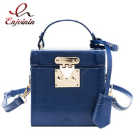 Pu Leather Stone Pattern Box Purses and Handbags Crossbody Bag Female Design Fashion Women Shoulder Bags Party Brand Clutch Bag