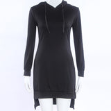 Woman Sweatshirt Dress Hoodies Autumn Sports Casual Long Sleeve Split Sweatshirt Hooded Dress Women Casual Hooded Sweatshirt