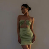 Cryptographic Fashion Summer Halter Sexy Backless Mini Dress Holiday Elegant Skinny Sleeveless Club Party Dresses Bodycon