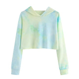 Fashion Women's Hoodie Tie dye Printed Patchwork Sweetshirts Long Sleeve Pullover Tops Plus Size Hoodies Women Clothing