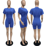 HAOYUAN Workout Two Piece Set Tracksuit Women Summer Corset Waist Crop Top Biker Shorts Sweat Suits Lounge Outfits Matching Sets