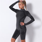 Fitness Sports Suits Two Piece Sets Seamless Yoga Leggings Sets Push Up Gym Sports Outfit Training Workout Sets Sportswear