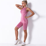 Fitness Sports Suits Two Piece Sets Seamless Yoga Leggings Sets Push Up Gym Sports Outfit Training Workout Sets Sportswear
