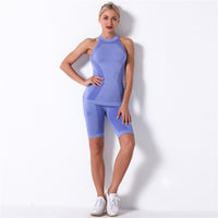Fitness Sports Suits Two Piece Sets Seamless Yoga Leggings Sets Push Up Gym Sports Outfit Training Workout Sets Sportswear