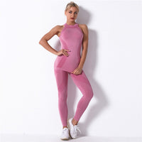 Fitness Sports Suits Two Piece Sets Seamless Yoga Leggings Sets Push Up Gym Sports Outfit Training Workout Sets Sportswear
