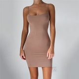 White Sexy Dress Women Spaghetti Strap Dresses Female High Waist Sheath Club Dress Short Summer 2019 Mini Sleeveless Vestidos