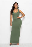 Colorful Long Sleeve O Neck Stretchy Long Dress 2021 Spring Autumn Women Solid Casual Elegant Robe Bodycon Maxi Dresses Vestidos