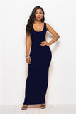 Colorful Long Sleeve O Neck Stretchy Long Dress 2021 Spring Autumn Women Solid Casual Elegant Robe Bodycon Maxi Dresses Vestidos