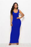 Colorful Long Sleeve O Neck Stretchy Long Dress 2021 Spring Autumn Women Solid Casual Elegant Robe Bodycon Maxi Dresses Vestidos