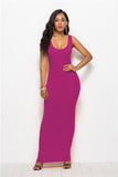 Colorful Long Sleeve O Neck Stretchy Long Dress 2021 Spring Autumn Women Solid Casual Elegant Robe Bodycon Maxi Dresses Vestidos