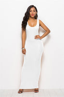 Colorful Long Sleeve O Neck Stretchy Long Dress 2021 Spring Autumn Women Solid Casual Elegant Robe Bodycon Maxi Dresses Vestidos