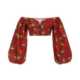 African Clothes Casual Traditional Tube Top Dashiki Fashion Sexy Women Plus Size Dubai Leisure Clothing Hippie Flat Shoulder