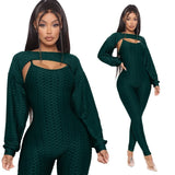 Joggers Women Set Plus Size Clothing Crop Top Jumpsuit Two Peice Set Stretch Sport Hollow Backless Casual Playsuit Overalls