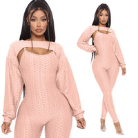 Joggers Women Set Plus Size Clothing Crop Top Jumpsuit Two Peice Set Stretch Sport Hollow Backless Casual Playsuit Overalls
