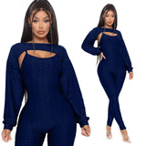 Joggers Women Set Plus Size Clothing Crop Top Jumpsuit Two Peice Set Stretch Sport Hollow Backless Casual Playsuit Overalls